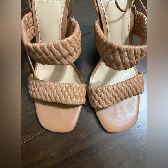 Vince Camuto Antilique Tan Strappy Heels Size 10 - Picture 4 of 11